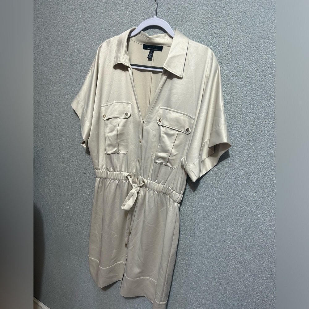 NWOT White House Black Market Cargo Utility shirt dress size large - Picture 6 of 12